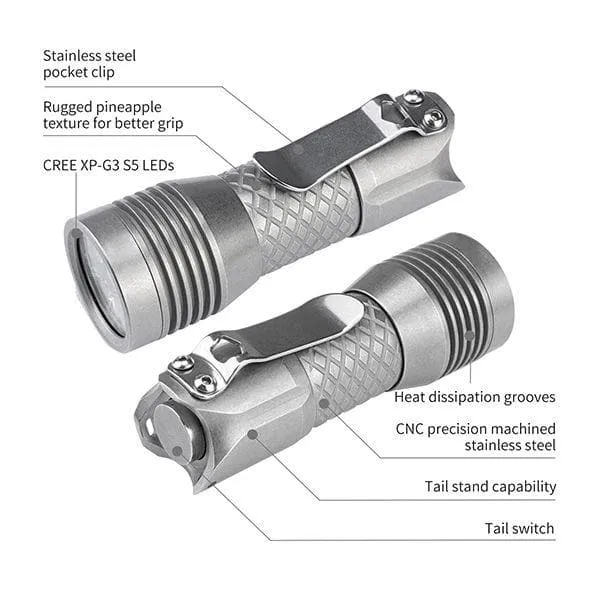 PS16 2000 Lumens EDC Flashlight