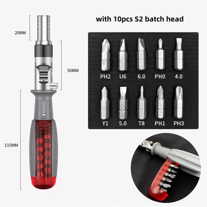 Ratchet Master Multi-Angle Foldable Screwdriver Set