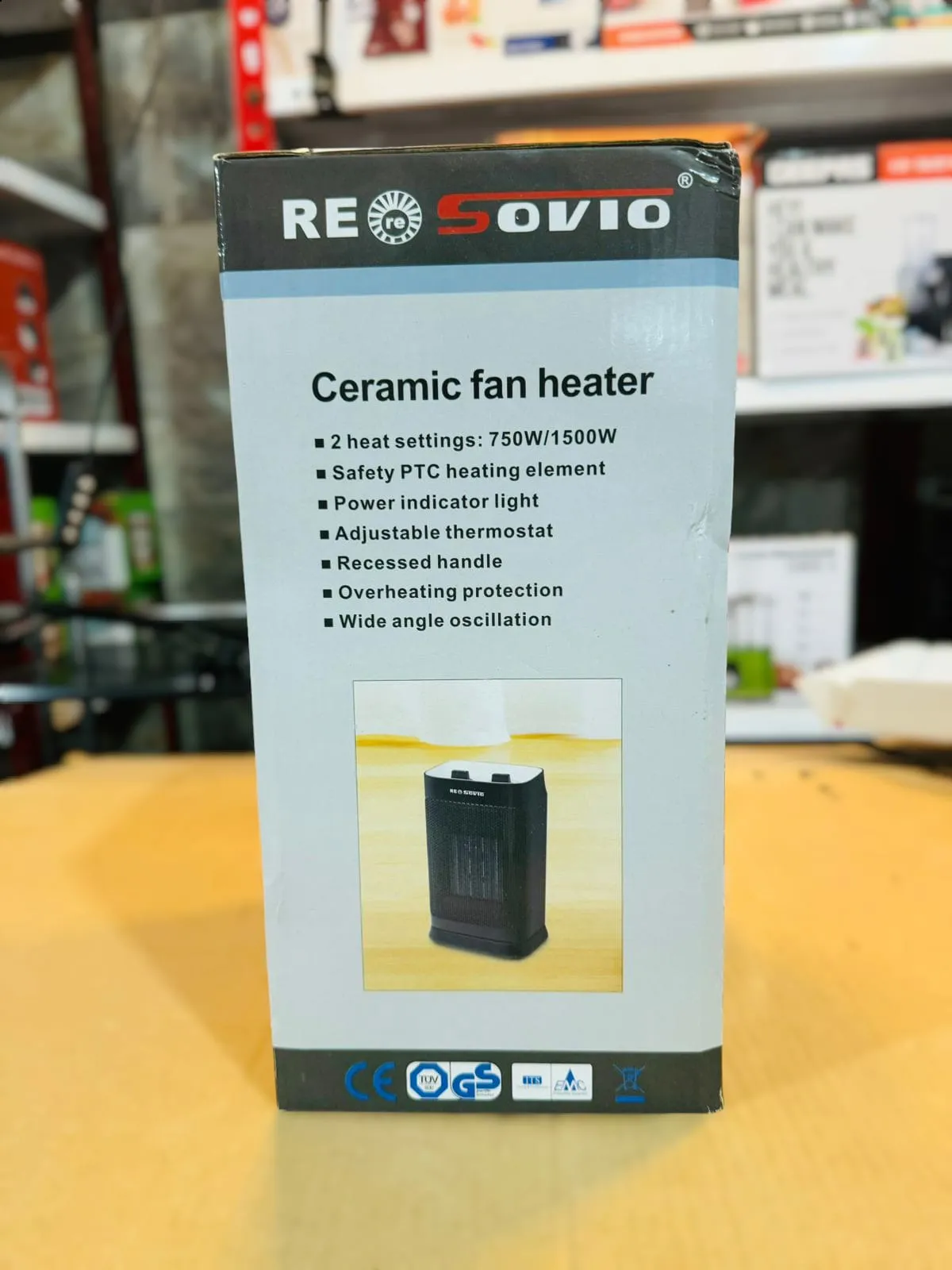 Resovio 750W/1500W Ceramic Fan Heater PTC-209A