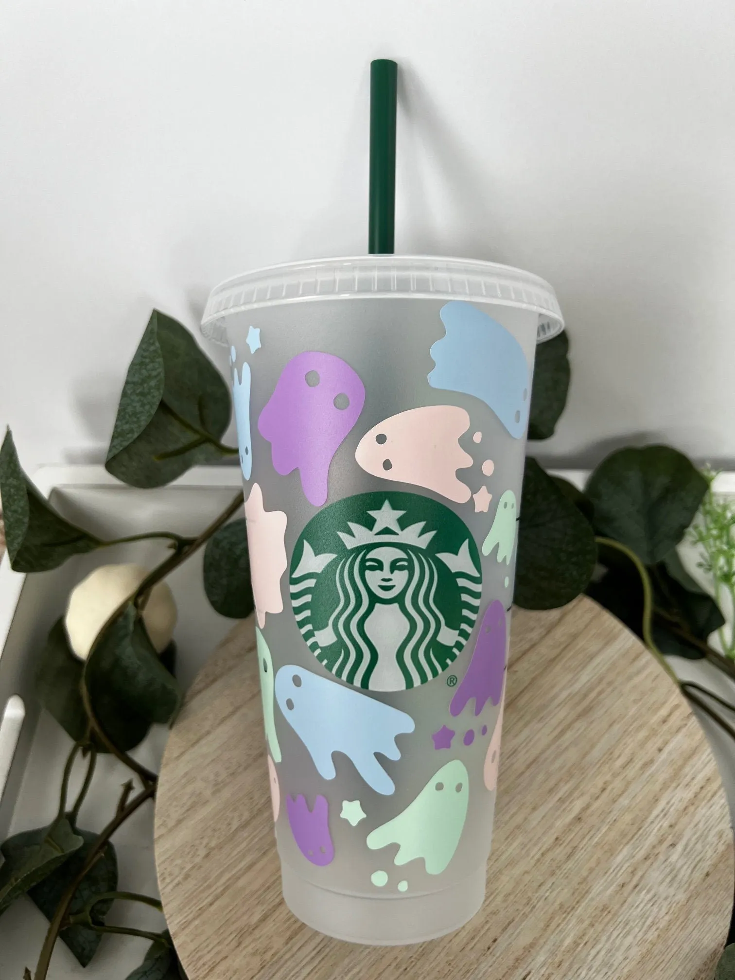 Reusable Halloween Ghost Wrap Starbucks Cup 24oz