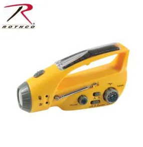 Rothco Solar/Wind Up Flashlight with Radio