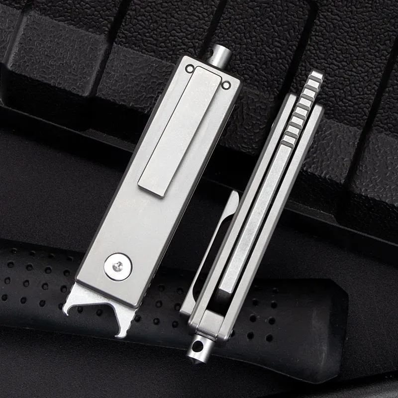 S35Vn Steel Small Outdoor Survival Edc Knife Pocket Multi Tools With Screwdriver Keychain