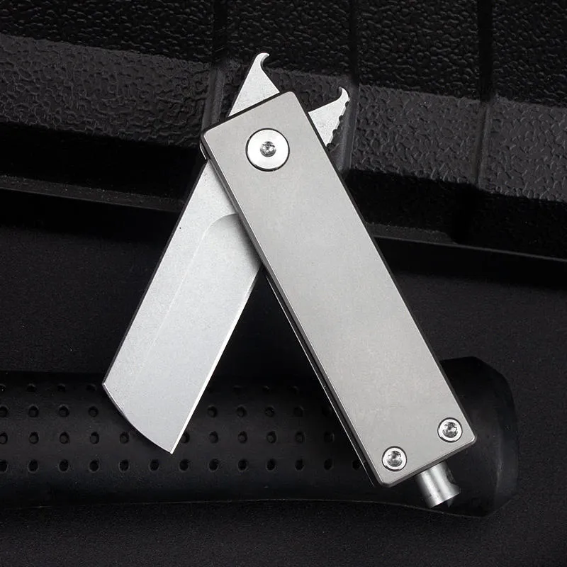 S35Vn Steel Small Outdoor Survival Edc Knife Pocket Multi Tools With Screwdriver Keychain