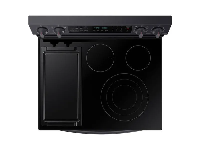 Samsung NE63A6711SG 6.3 cu. ft. Smart Freestanding Electric Range with No-Preheat Air Fry, Convection  & Griddle in Black Stainless Steel