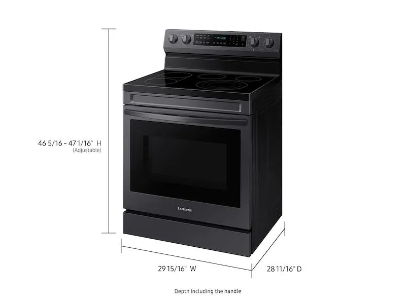 Samsung NE63A6711SG 6.3 cu. ft. Smart Freestanding Electric Range with No-Preheat Air Fry, Convection  & Griddle in Black Stainless Steel