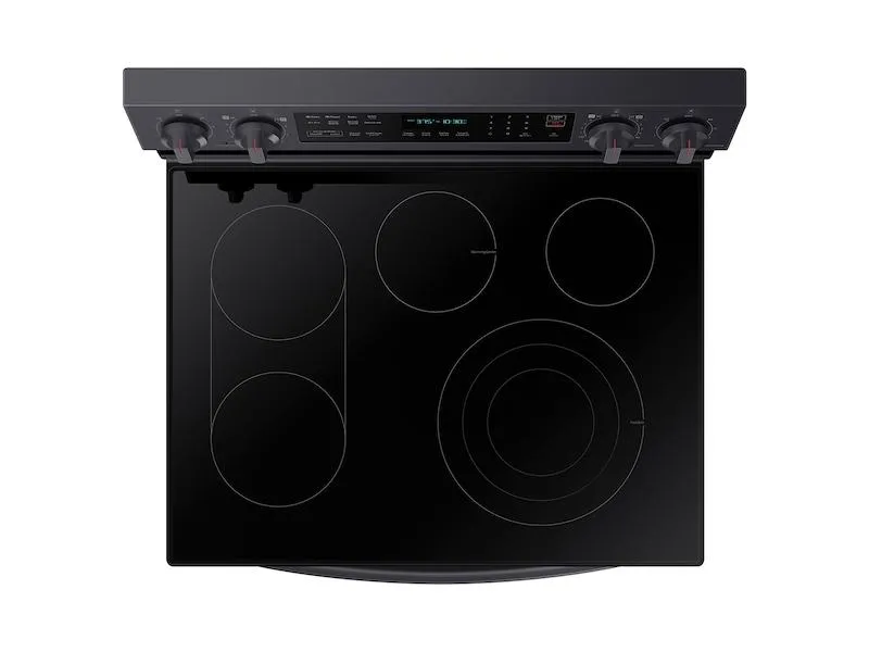 Samsung NE63A6711SG 6.3 cu. ft. Smart Freestanding Electric Range with No-Preheat Air Fry, Convection  & Griddle in Black Stainless Steel