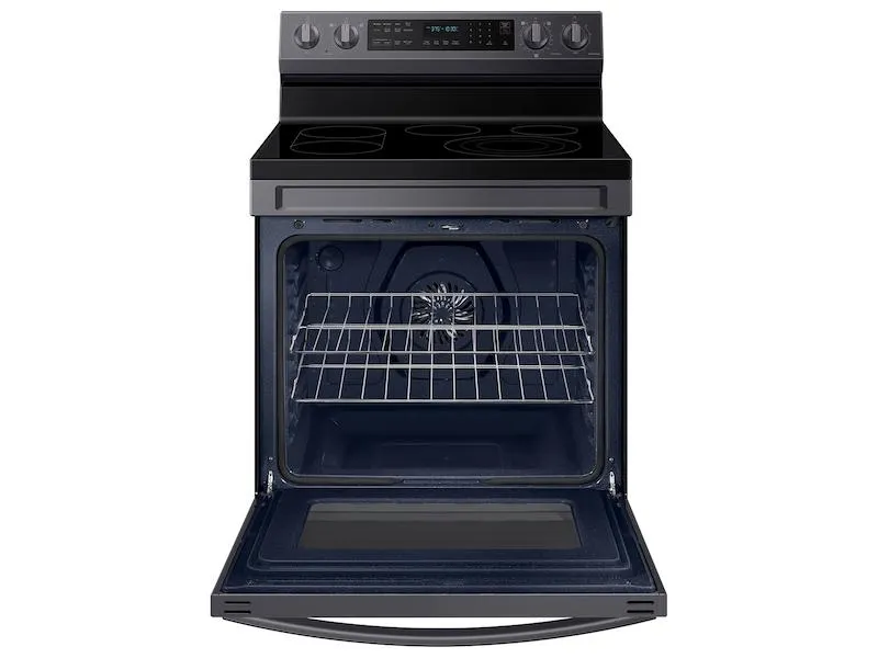 Samsung NE63A6711SG 6.3 cu. ft. Smart Freestanding Electric Range with No-Preheat Air Fry, Convection  & Griddle in Black Stainless Steel