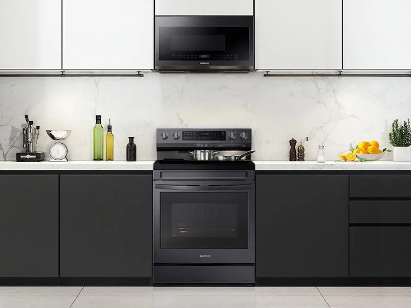 Samsung NE63A6711SG 6.3 cu. ft. Smart Freestanding Electric Range with No-Preheat Air Fry, Convection  & Griddle in Black Stainless Steel