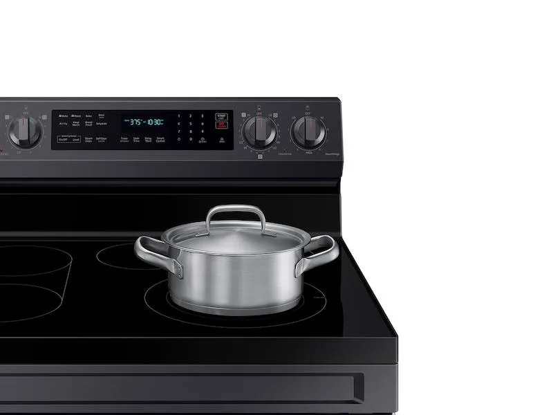 Samsung NE63A6711SG 6.3 cu. ft. Smart Freestanding Electric Range with No-Preheat Air Fry, Convection  & Griddle in Black Stainless Steel