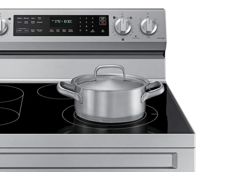 Samsung NE63A6711SS 6.3 cu. ft. Smart Freestanding Electric Range with No-Preheat Air Fry, Convection  & Griddle in Stainless Steel