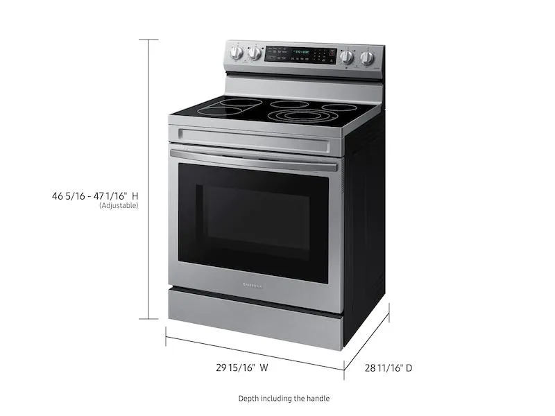 Samsung NE63A6711SS 6.3 cu. ft. Smart Freestanding Electric Range with No-Preheat Air Fry, Convection  & Griddle in Stainless Steel