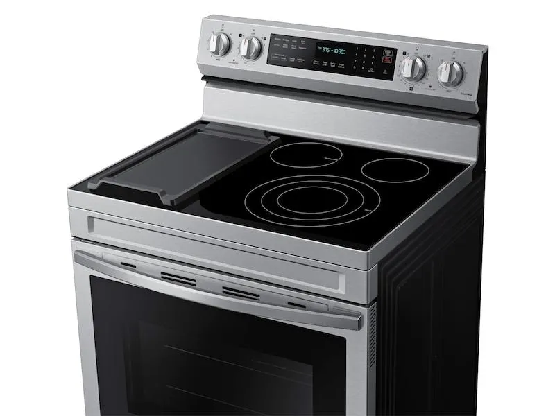 Samsung NE63A6711SS 6.3 cu. ft. Smart Freestanding Electric Range with No-Preheat Air Fry, Convection  & Griddle in Stainless Steel