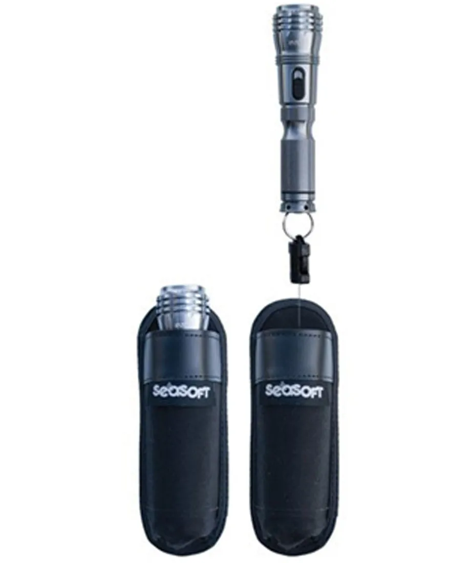 SeaSoft Detachable Flashlight Pocket with Retractor, Smaller