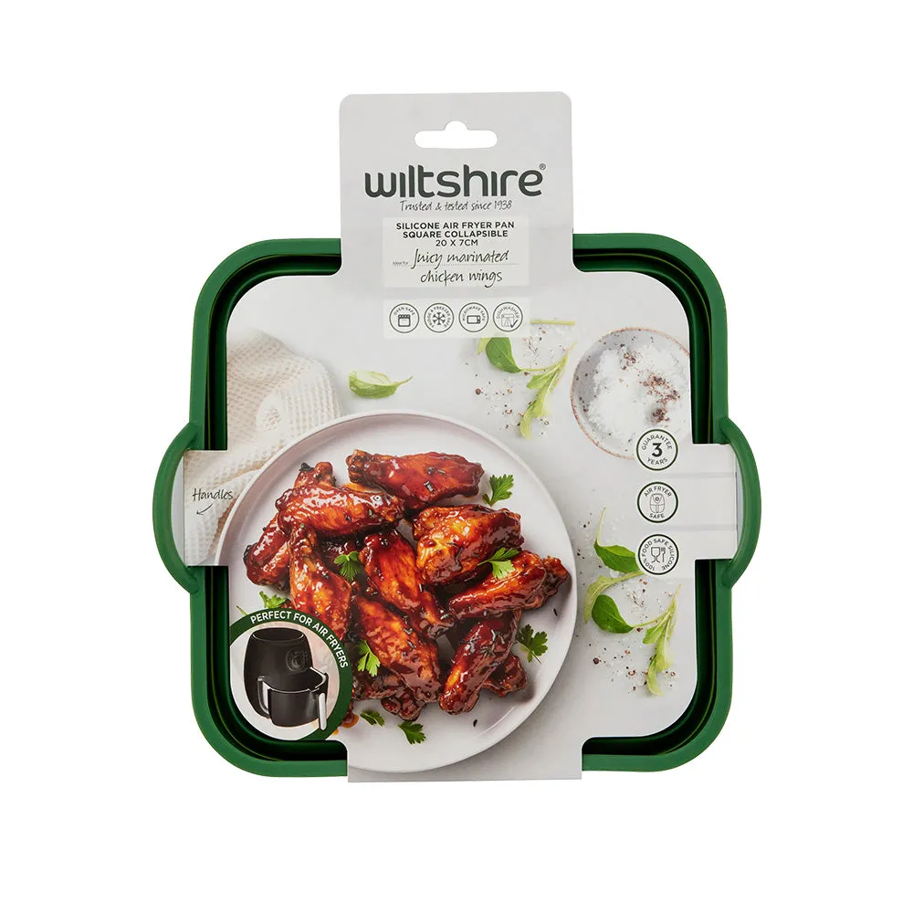 Silicone Air Fryer Square Collapsible Pan 20cm