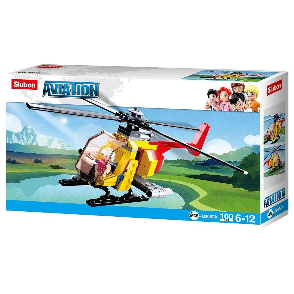 Sluban Aviation III - Helicopter, Building Blocks For Ages 6 