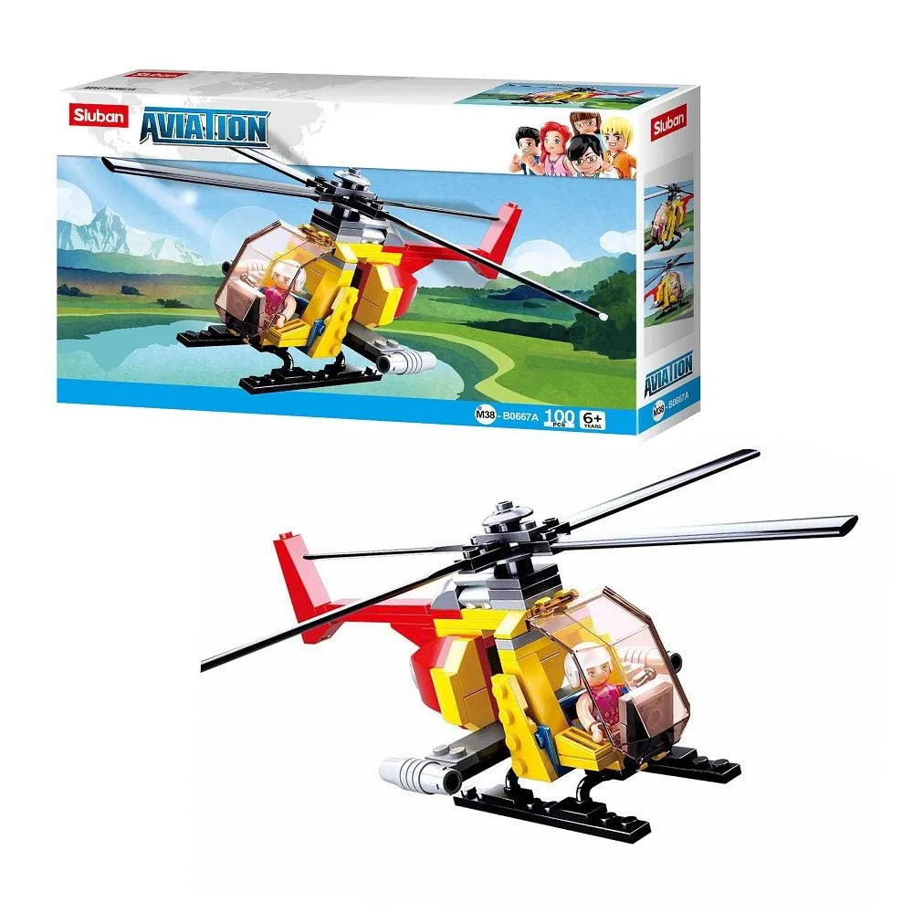 Sluban Aviation III - Helicopter, Building Blocks For Ages 6 