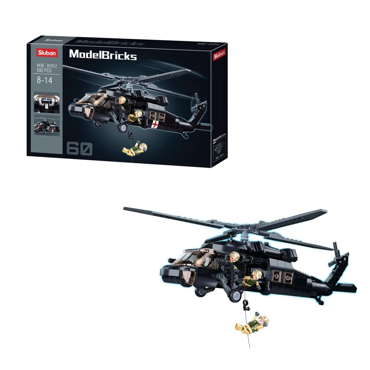 Sluban UH-60 Black Hawk Building Blocks Kit