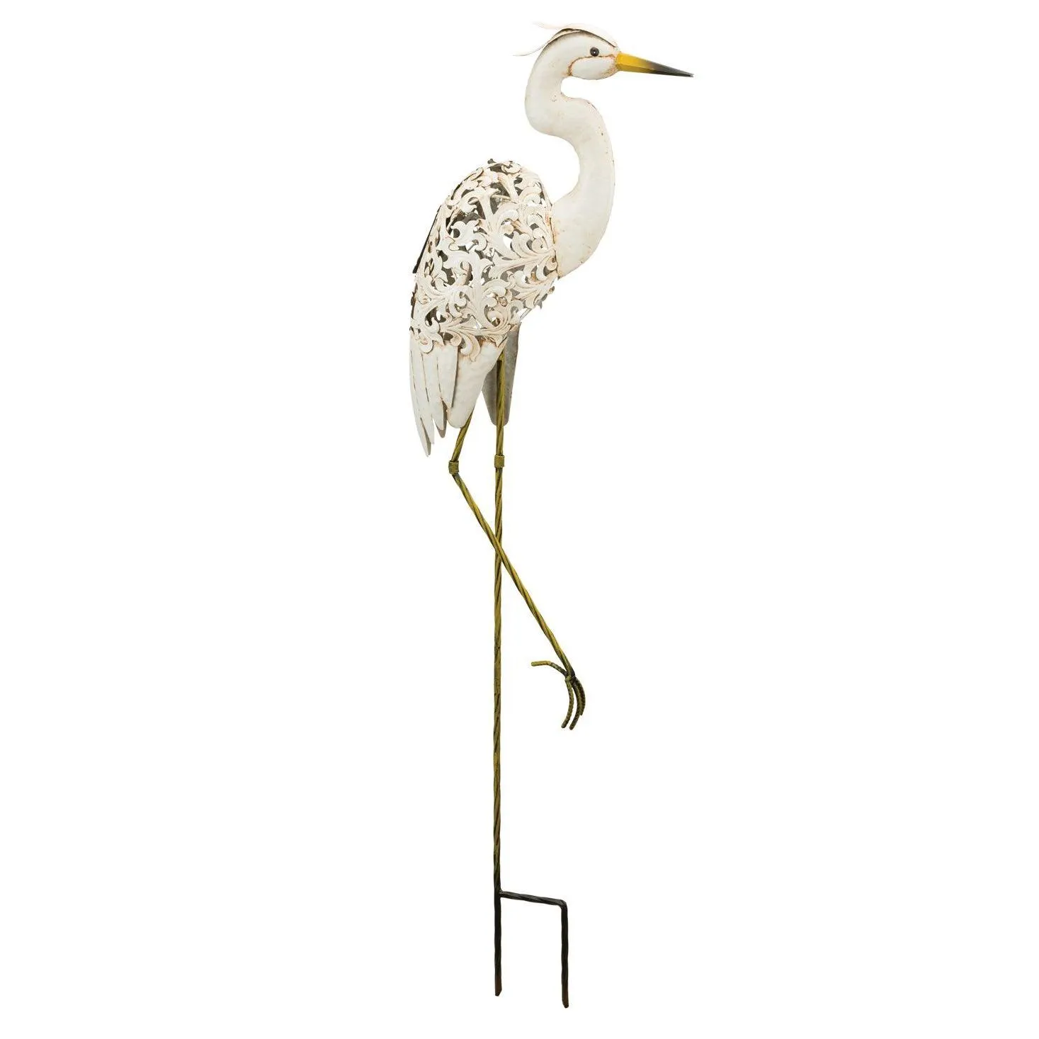 Solar Egret Bird Stake