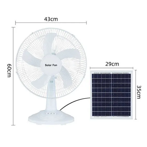 Solar Table FAN   AC Adapter Power