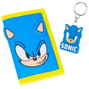 Sonic The Hedgehog Boys Wallet with Keyring for Kids