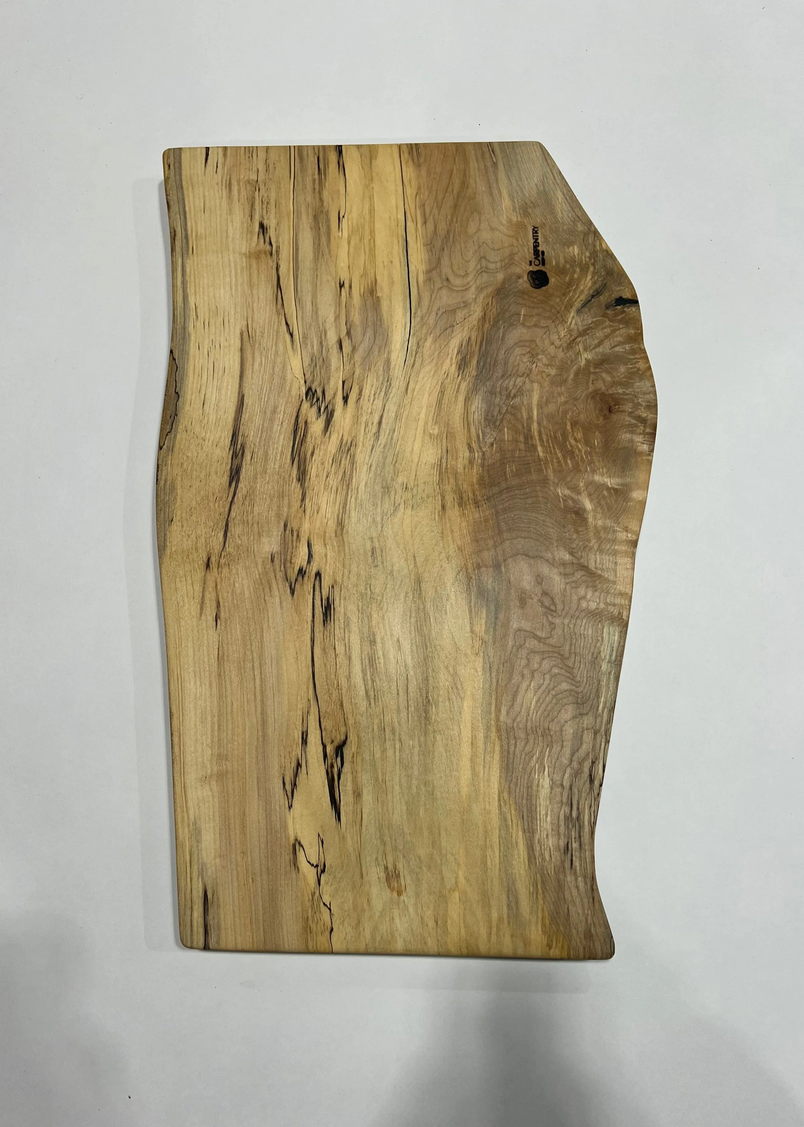 Spalted Maple and Black Epoxy Slab Charcuterie board - 001