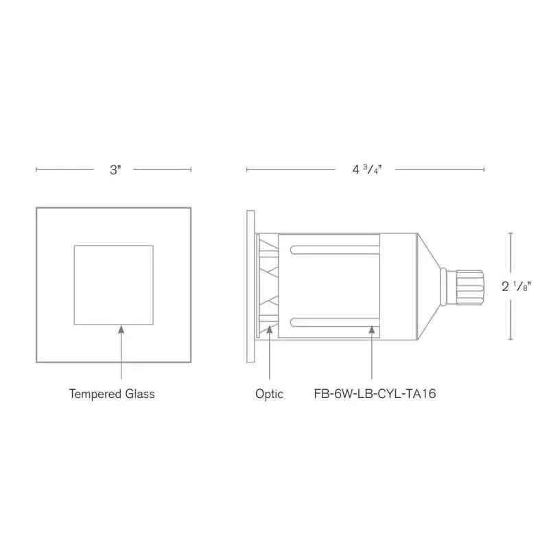 SPJ Lighting SPJ-RC10-3SQ LED Recessed Flood Light 12V