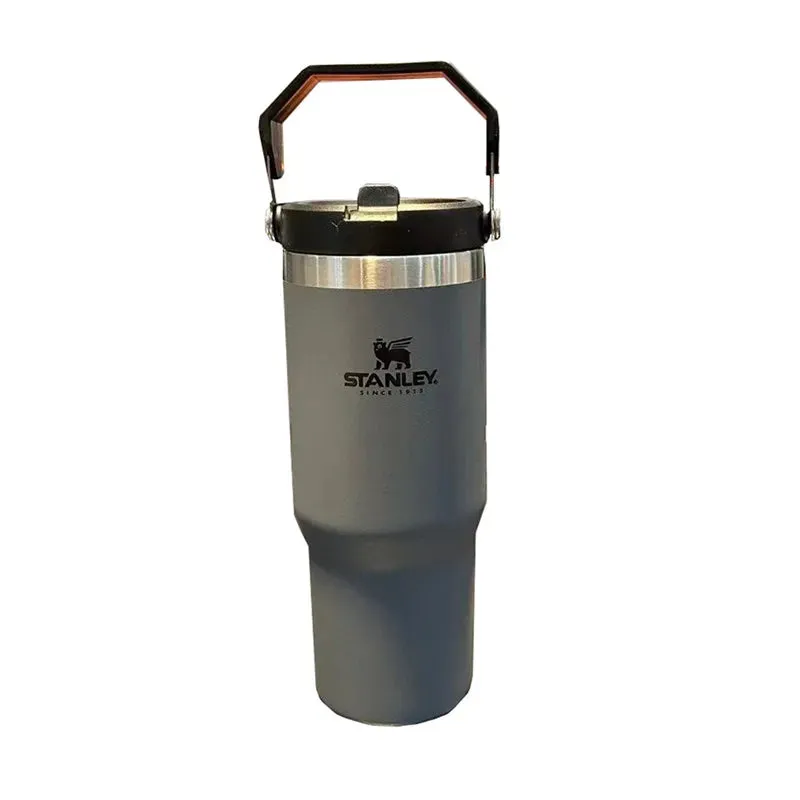 Stanley 30oz/887ml Tumbler With Handle Leopard Tumbler With Straw Lids Stainless Steel Coffee Termos Cup Car Mugs Vacuum Cup