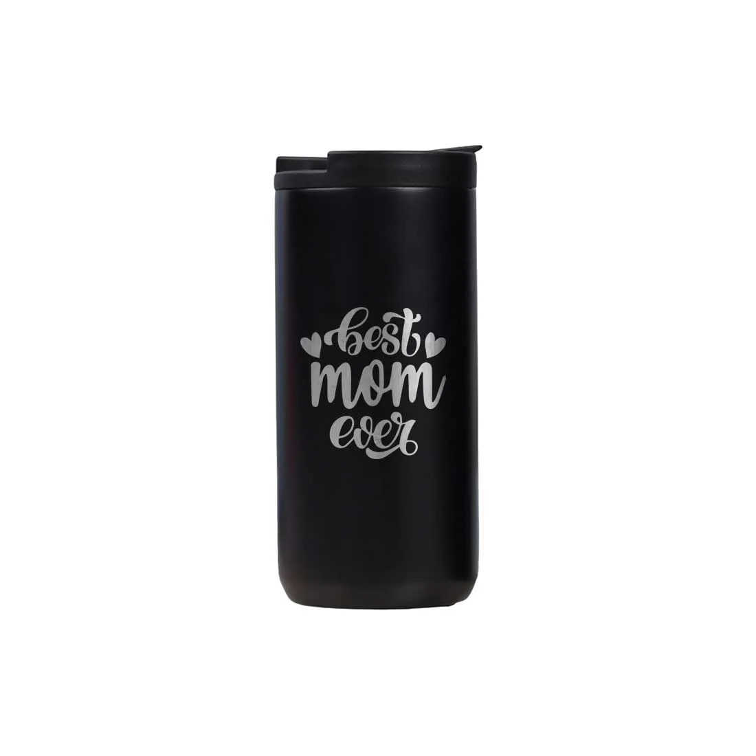 Tea Travel Mug with Lid Engraved Stainless Steel Flask for Mother Day Gift (400ML) - Best Mom Ever