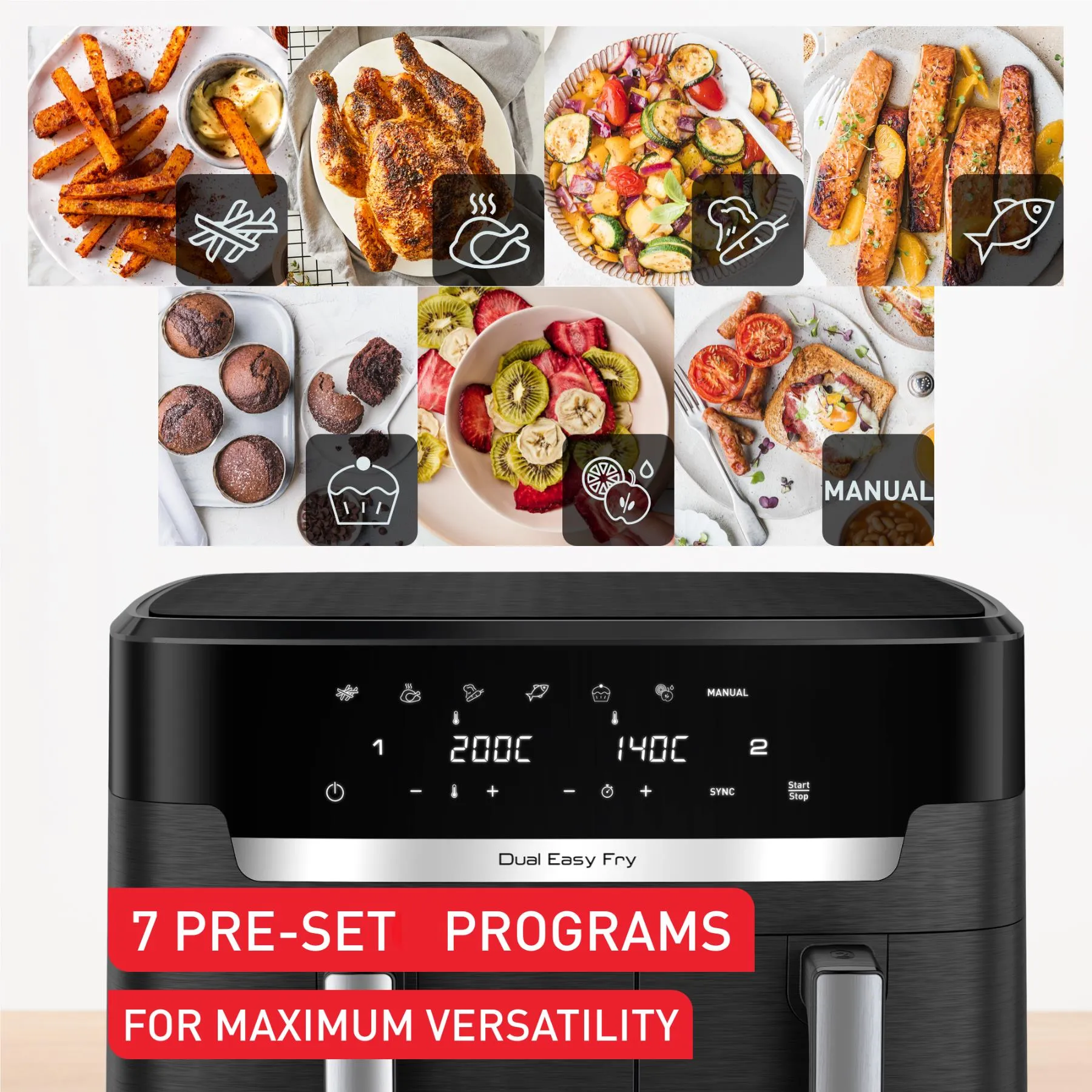 Tefal 11L XXXL Dual Easy Fry Air Fryer