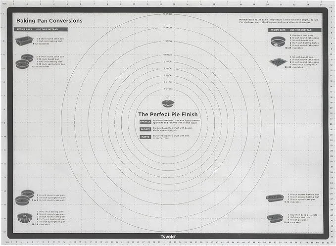 TrueBake Silicone Pastry Mat with Reference Marks - 25" x 18"