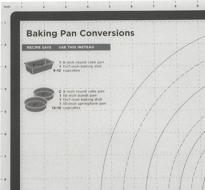 TrueBake Silicone Pastry Mat with Reference Marks - 25" x 18"