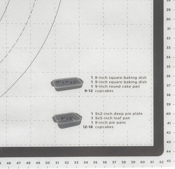 TrueBake Silicone Pastry Mat with Reference Marks - 25" x 18"