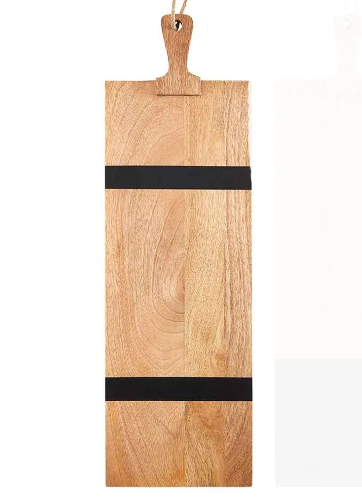 Two Black Stripes Long Board by Mud Pie