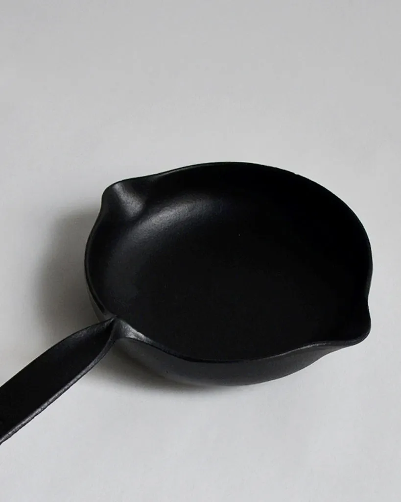 Two Spouted Cast Iron Pan