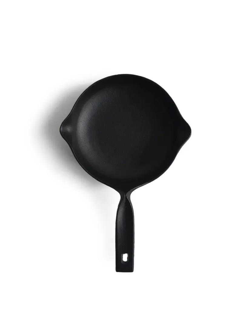 Two Spouted Cast Iron Pan