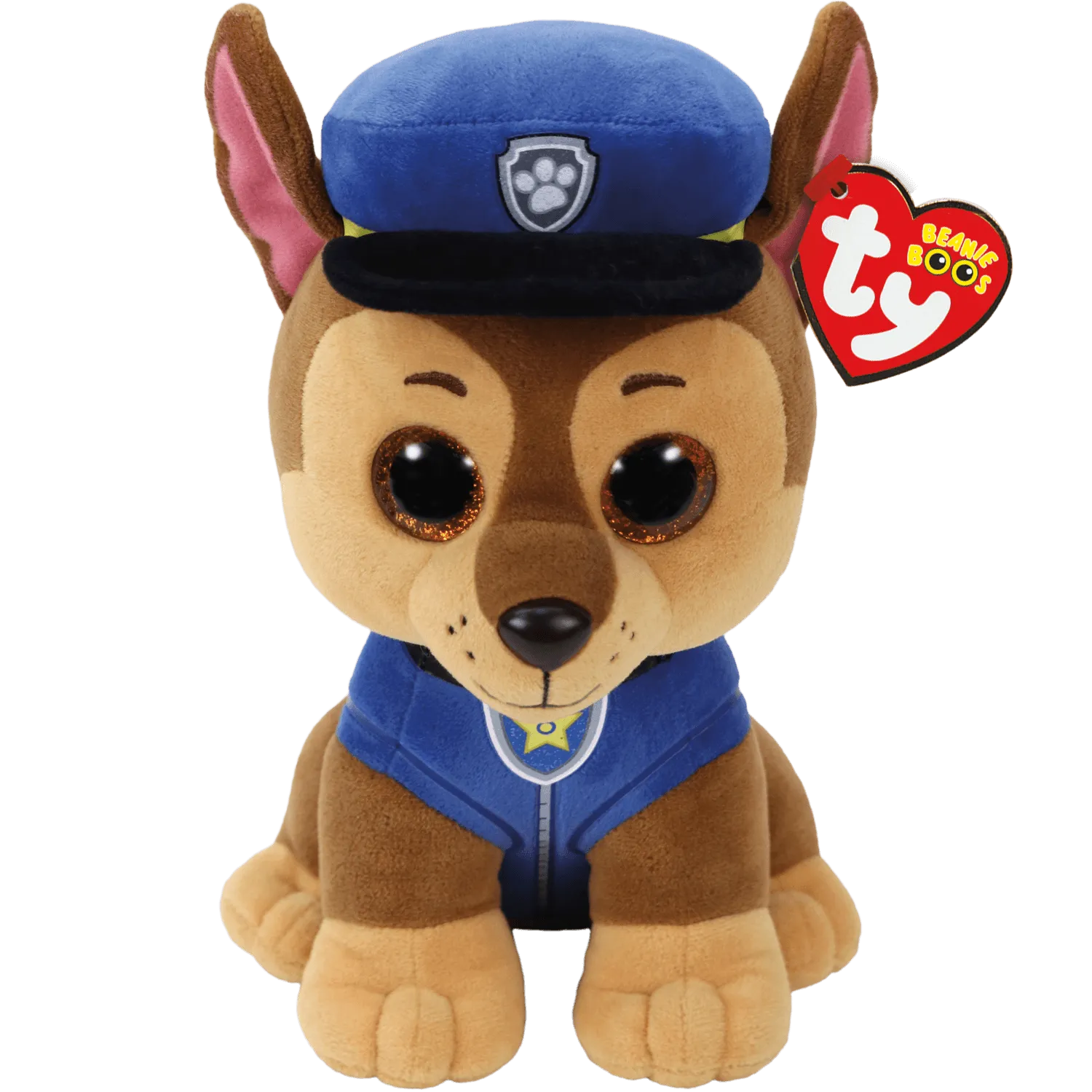 TY Beanie Boos Paw Patrol Plush - CHASE the Shepherd Dog Stuffed Animal (Regular Size - 6 inch)