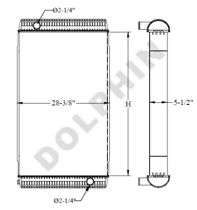 VOLVO RADIATOR - 44-1/16 x 28-3/8 x 5-1/2"