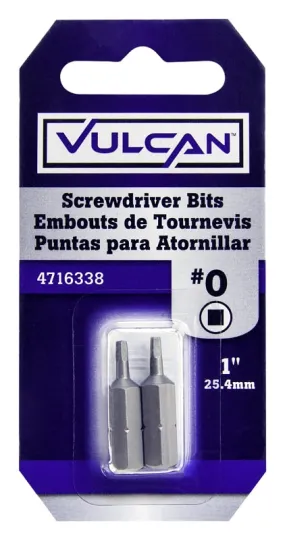 Vulcan 305382OR Screwdriver Bit, S2 Chrome Molybdenum Steel :CD  2: QUANTITY: 1