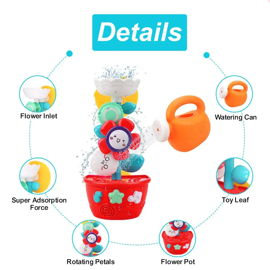 Wembley Bath Toys Water Toys for Kids Bath Tub Bathing Toys for Baby 0 - 3 Years Infant Toddlers with Mini Sprinkler and Cups Pool Toys