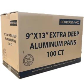 *WHOLESALE* 9 x 13” Half Size Extra-Deep Extra-Heavy Disposable Aluminum Pans 100ct/case