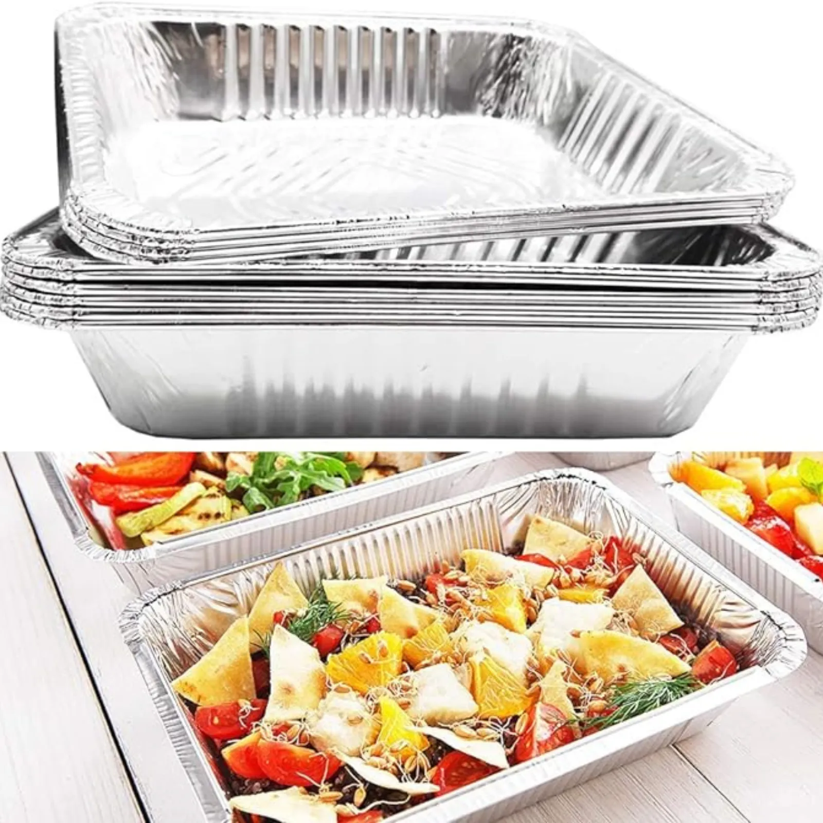 *WHOLESALE* Disposable Regular weight 9×13 Half Size Aluminum Pans | 100 ct.