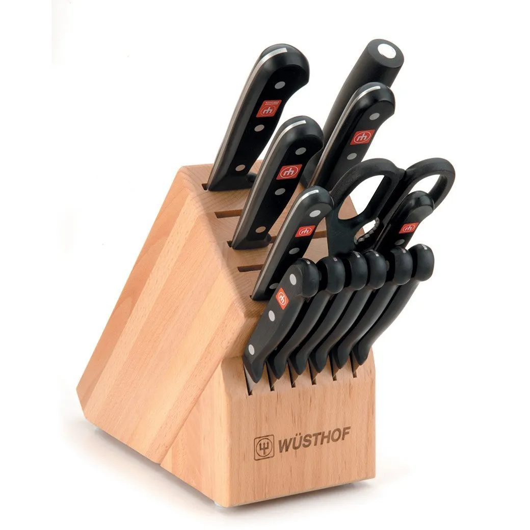 Wusthof Gourmet 14-piece Knife Block Set - Beechwood