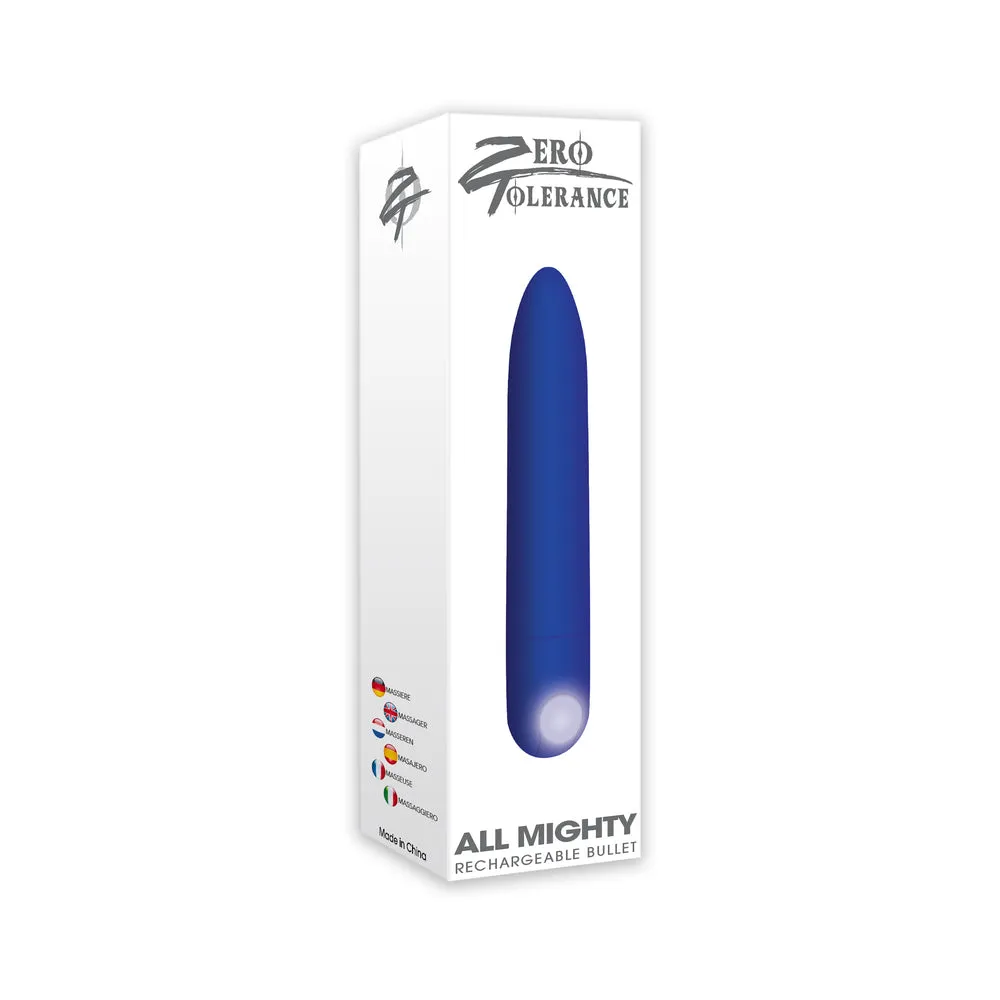 Zero Tolerance All Mighty Rechargeable Bullet Vibrator Blue