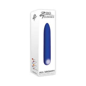 Zero Tolerance All Mighty Rechargeable Bullet Vibrator Blue